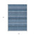 10' X 14' Denim Blue And Sky Blue Striped Washable Indoor Outdoor Area Rug