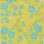 10' X 14' Yellow And Aqua Floral Washable Indoor Outdoor Area Rug