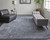2' X 3' Gray and Blue Abstract Hand Woven Area Rug