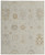 8' X 10' Tan and Gray Wool Floral Hand Knotted Area Rug