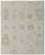 8' X 10' Tan and Gray Wool Floral Hand Knotted Area Rug