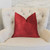 Plutus Sangria Cherry Red Luxury Throw Pillow