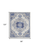 8' X 10' Ivory Blue and Gray Floral Medallion Distressed Non Skid Area Rug