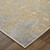 8' Ivory Gray and Brown Abstract Power Loom Worn Faded Runner Rug