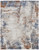 8' X 10' Blue Gray and Brown Abstract Power Loom Worn Faded Area Rug