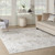 8' X 10' Ivory Brown and Gray Chevron Distressed Non Skid Area Rug