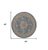 4' Blue And Beige Floral Distressed Round Rug