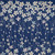 9' X 12' Navy Blue and Ivory Floral Area Rug