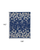 9' X 12' Navy Blue and Ivory Floral Area Rug