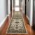 8' Ivory And Blue Oriental Runner Rug