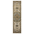 8' Ivory And Blue Oriental Runner Rug