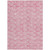 10' X 14' Pink And Ivory Geometric Washable Indoor Outdoor Area Rug