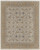 4' X 6' Ivory Gray and Tan Wool Oriental Hand Knotted Area Rug With Fringe