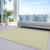 3' X 5' Gold And Ivory Medallion Washable Indoor Outdoor Area Rug