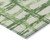 8' X 10' Artichoke Green And Emerald Striped Washable Indoor Outdoor Area Rug
