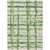 8' X 10' Artichoke Green And Emerald Striped Washable Indoor Outdoor Area Rug
