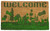 18" X 30" Beige and Green Coir Trees Welcome Outdoor Door Mat