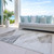 3' X 5' Silver Beige And Gray Abstract Washable Indoor Outdoor Area Rug