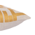 24" Yellow and Ivory Geometric Cotton Blend Throw Pillow With Embroidery
