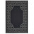 2' X 4' Black and Ivory Stain Resistant Indoor Outdoor Area Rug