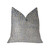 Plutus Dusky Gem Blue and Silver Luxury Throw Pillow