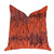 Plutus Luminous Skyscraper Luxury Throw Pillow in Orange Red Tones 