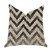 Plutus Oblique Zigzag Luxury Throw Pillow in Beige Tones
