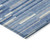 8' X 10' Sky Blue Gray And Ivory Striped Washable Indoor Outdoor Area Rug