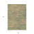 10' X 14' Artichoke Green Fern Green And Gold Abstract Washable Indoor Outdoor Area Rug