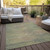 10' X 14' Artichoke Green Fern Green And Gold Abstract Washable Indoor Outdoor Area Rug