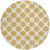 8' Gold And Ivory Round Polka Dot Washable Indoor Outdoor Area Rug