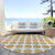 8' Gold And Ivory Round Polka Dot Washable Indoor Outdoor Area Rug