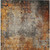 9' X 12' Copper Terra Cotta And Black Abstract Washable Indoor Outdoor Area Rug