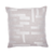 24" Ivory Cotton Blend Throw Pillow with Embroidery