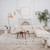 4' X 6' Cream and Black Abstract Distressed Area Rug