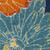 8' Blue Floral Runner Rug
