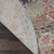 4' Ivory Brown And Gray Floral Distressed Round Rug