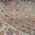 4' Ivory Brown And Gray Floral Distressed Round Rug