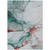 8' X 10' Teal Blue And Terra Cotta Abstract Washable Indoor Outdoor Area Rug