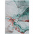 8' X 10' Teal Blue And Terra Cotta Abstract Washable Indoor Outdoor Area Rug