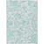 8' X 10' Turquoise And Ivory Paisley Washable Indoor Outdoor Area Rug