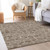 9' X 12' Chocolate And Beige Geometric Washable Indoor Outdoor Area Rug