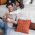 Plutus Red Tucked Solid Color Luxury Throw Pillow