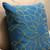 Plutus Calico Island Blue and Green Geometric Luxury Throw Pillow