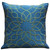 Plutus Calico Island Blue and Green Geometric Luxury Throw Pillow