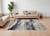 8' X 10' Blue Gray and Tan Abstract Power Loom Area Rug
