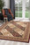 13' Runner Red and Beige Oriental Power Loom Runner Rug