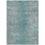 9' X 12' Teal Blue Gray And Charcoal Oriental Washable Indoor Outdoor Area Rug