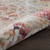 4' Orange and Ivory Floral Distressed Non Skid Round Rug