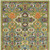 2' X 3' Green Floral Power Loom Area Rug